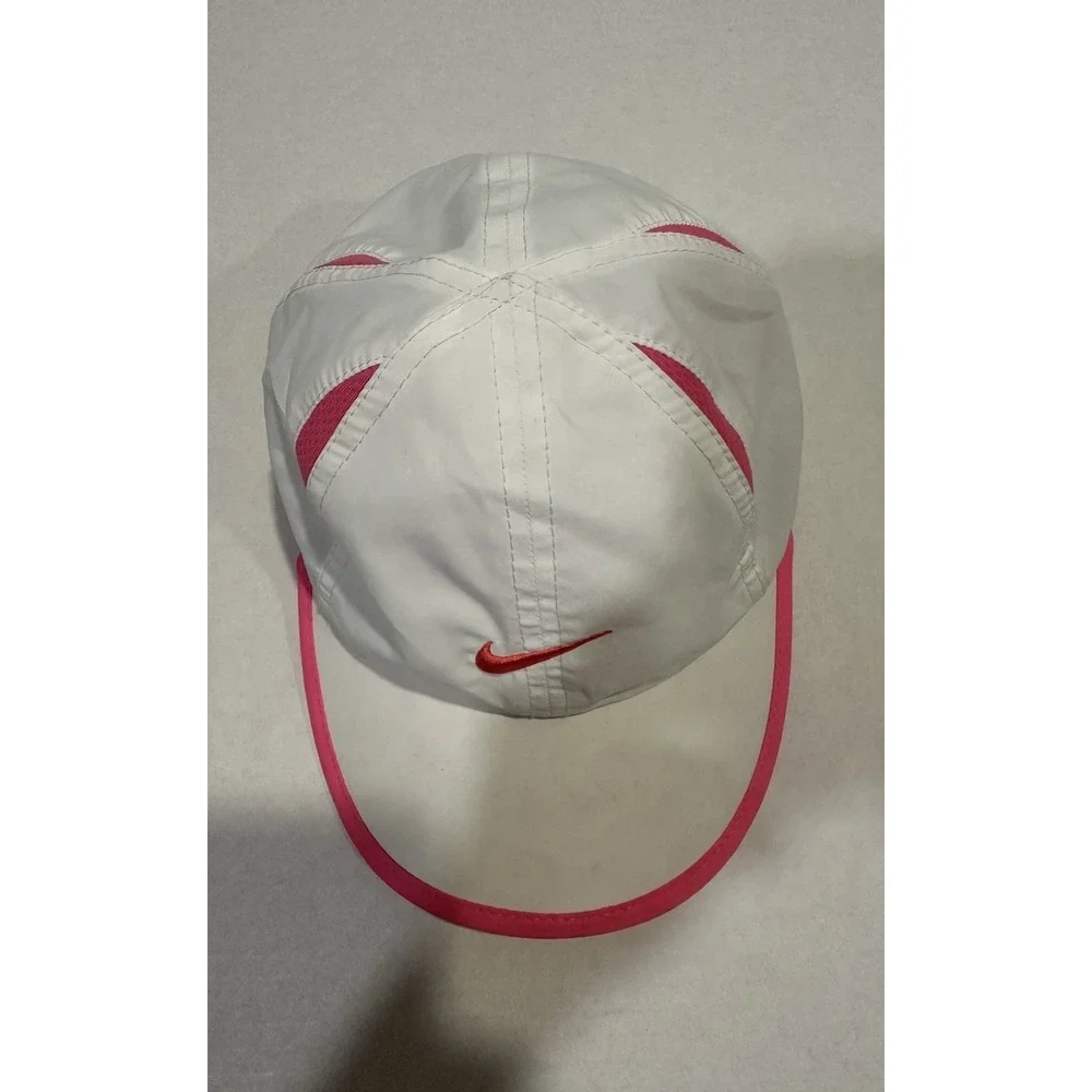 Nike Featherlight Dri Fit Toddler Hat Cap Pink White Light Weight